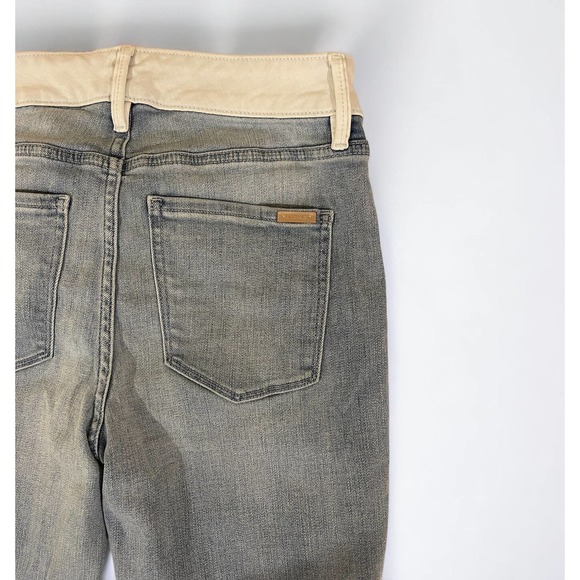 Womens White House Black Market Jean Two Toned Crop 4 Straight Leg High Rise - Picture 4 of 10